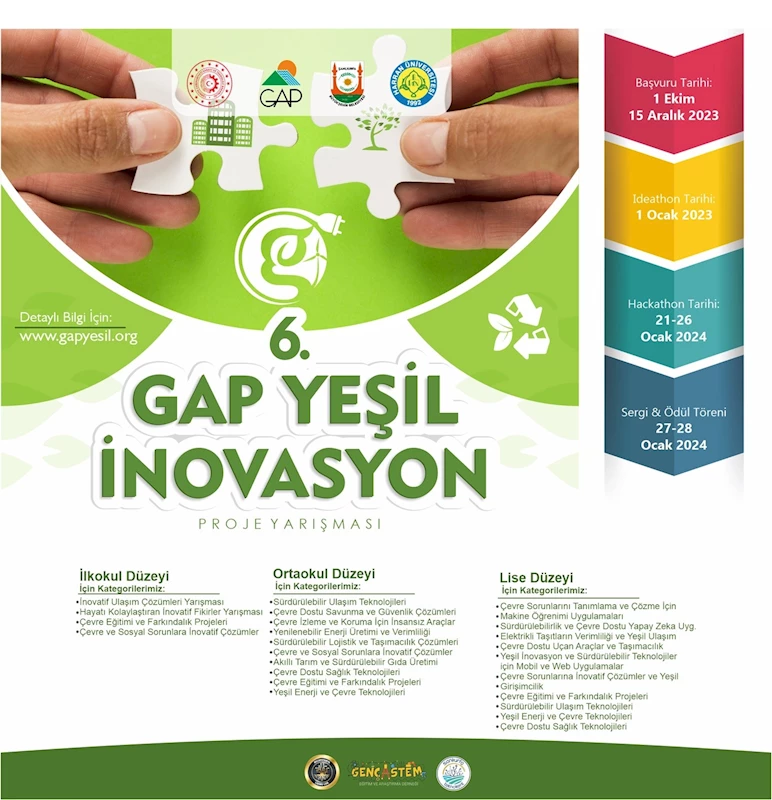 6’ncı GAP Yeşil İnovasyon Proje Yarışması başvuruları başladı

